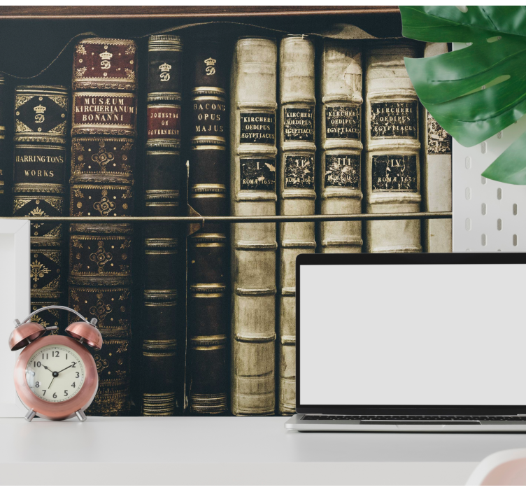 Papier peint vintage Bibliothèque vintage - TenStickers