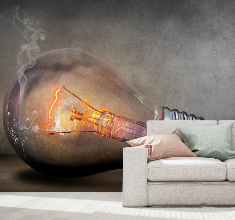 Tapisserie 3D illumination brisée - TenStickers