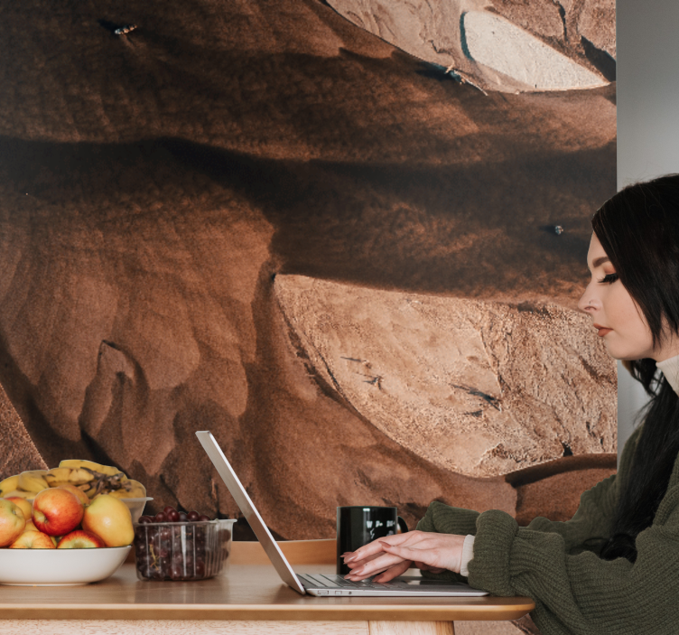 Tapisserie abstraite motifs de sable texturé - TenStickers