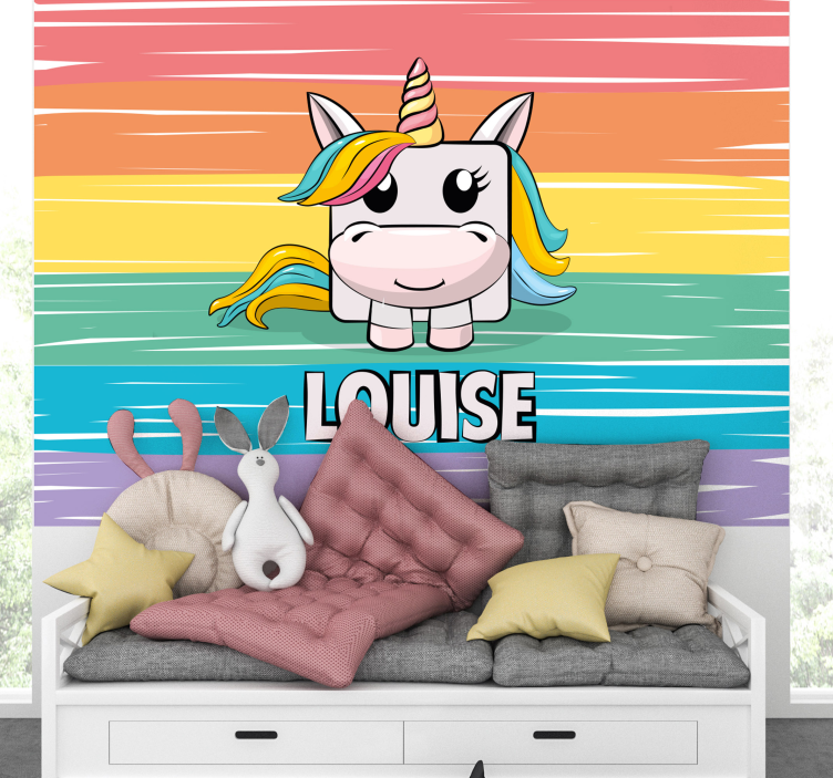 Tapisserie animaux conception de licorne mignonne - TenStickers
