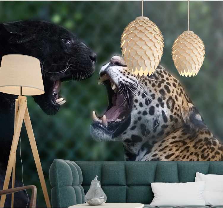 Tapisserie animaux panthère et jaguar - TenStickers