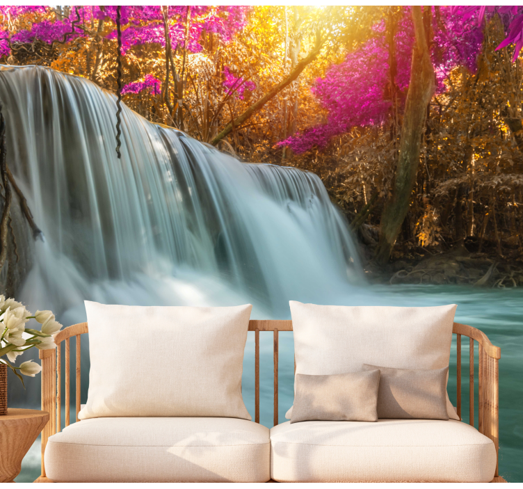Tapisserie cascade grand ruisseau en cascade - TenStickers