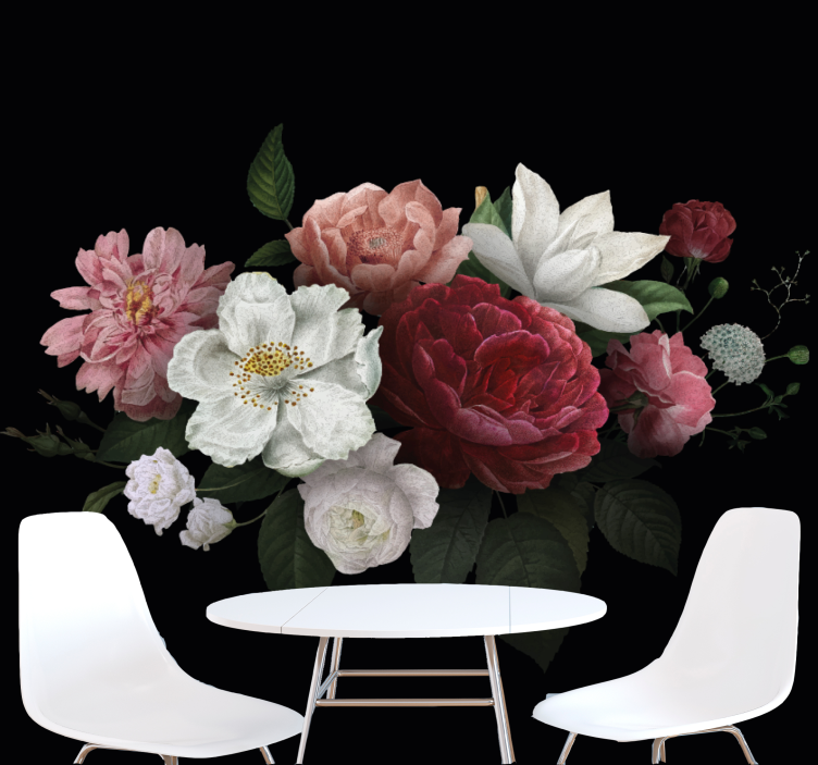 Tapisserie fleur arrangement floral épanoui - TenStickers