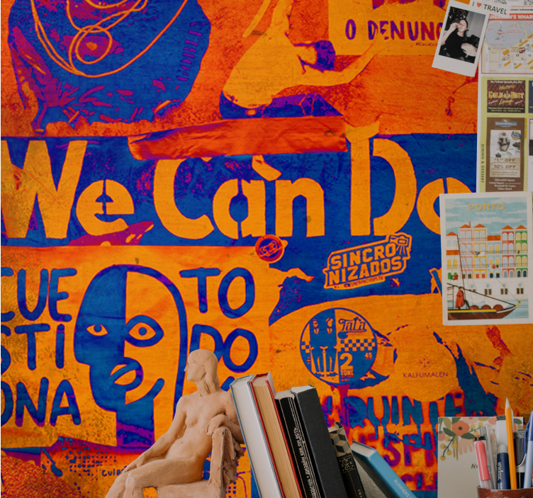 Tapisserie murale graffiti expression libérée - TenStickers