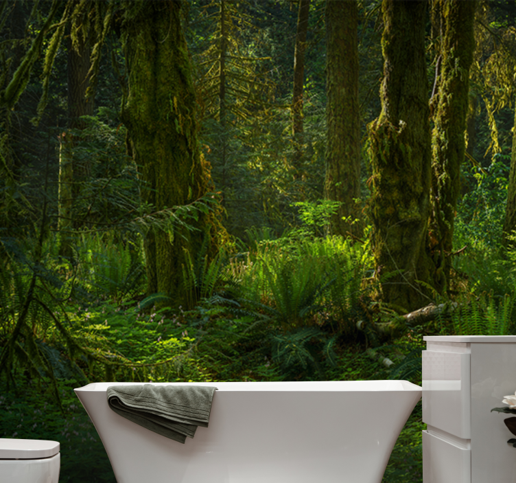 Tapisserie nature retraite forestière sereine - TenStickers