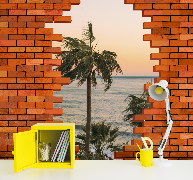Tapisserie nature vue sur la mer tropicale - TenStickers