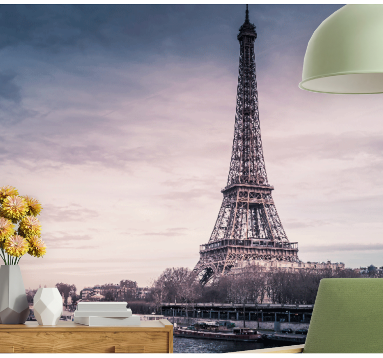 Tapisserie paris silhouette de la tour eiffel - TenStickers