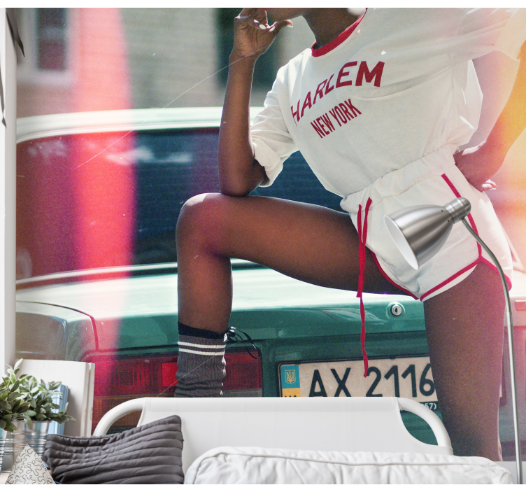 Tapisserie personnalisée pose de style harlem - TenStickers