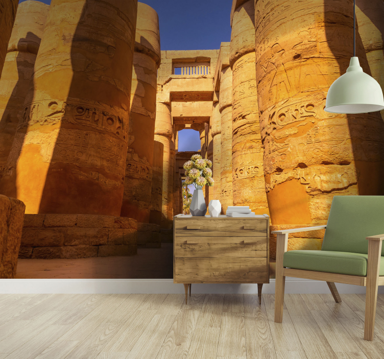 Tapisserie villes et pays colonnes de temples historiques - TenStickers