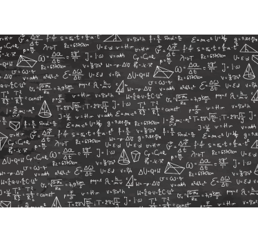 Tapisserie chambre ado modèle de tableau de mathématiques - TenStickers
