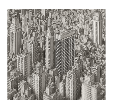 Tapisserie chambre ado aperçu en noir et blanc - TenStickers