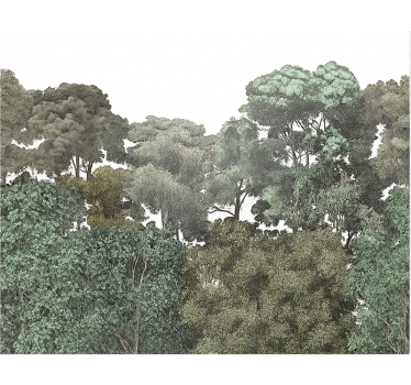 Tapisserie chambre ado motif élégant de forêt tropicale - TenStickers