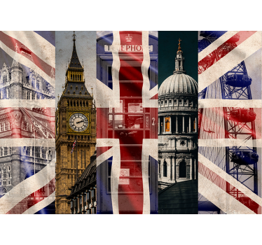 Murale murale union jack londres - TenStickers