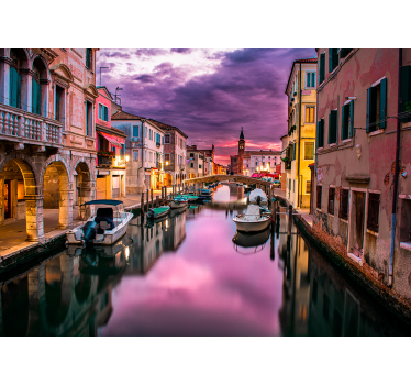 Tapisserie villes et pays coucher de soleil Italie Venise - TenStickers