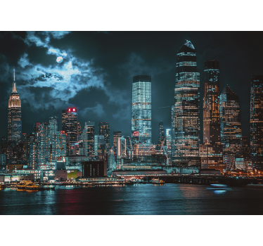 Photo murale New York en pleine nuit - TenStickers