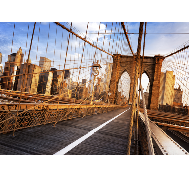 Tapisserie murale à l'intérieur du pont de brooklyn - TenStickers