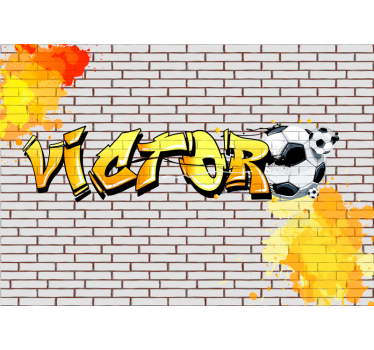 Photo murale chambre ado Graffiti de football - TenStickers