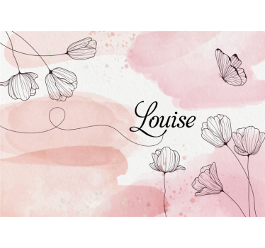Photo murale Belles fleurs avec nom - TenStickers