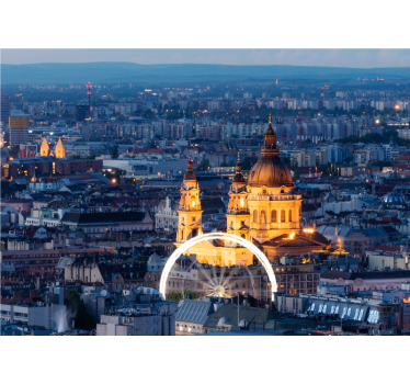 Tapisserie villes et pays budapest la nuit historique - TenStickers