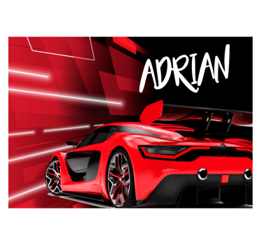 Papier peint mural voiture Voiture de sport rouge - TenStickers