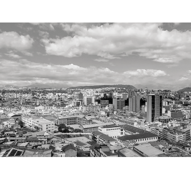 Tapisserie villes et pays perspective de l'horizon urbain - TenStickers
