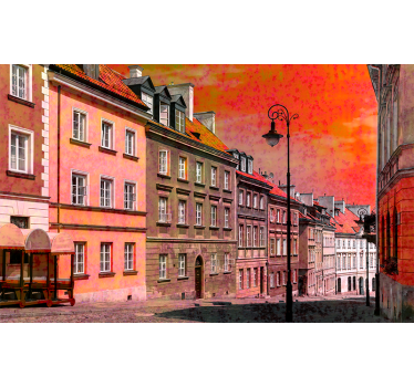 Tapisserie villes et pays charmante rue européenne - TenStickers