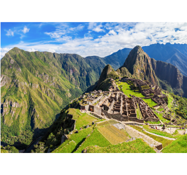 Tapisserie villes et pays vue sur le machu picchu - TenStickers
