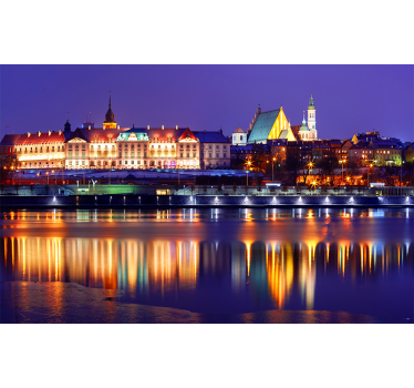 Tapisserie villes et pays reflet d'une ville historique - TenStickers