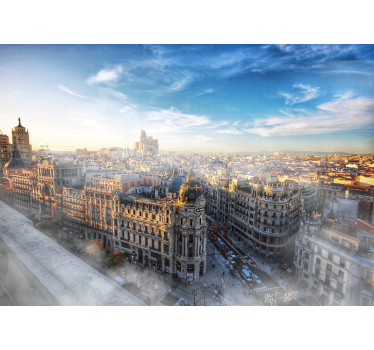Tapisserie madrid vue sur la ville de madrid - TenStickers