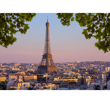 Tapisserie paris vue sur la tour eiffel - TenStickers