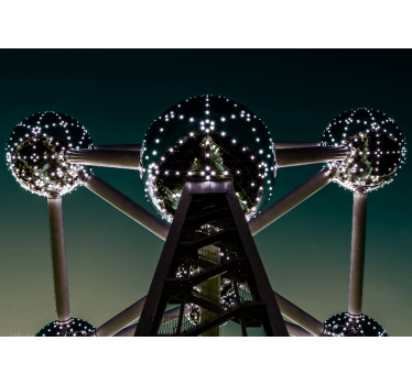 Tapisserie villes et pays atomium de bruxelles - TenStickers
