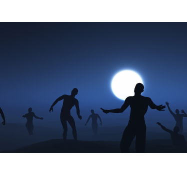 Tapisserie murale zombies dans le brouillard - TenStickers