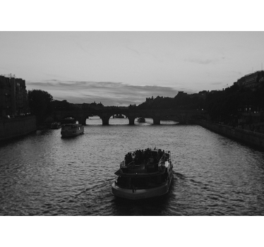 Tapisserie villes et pays vue sur la rivière paris - TenStickers