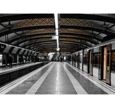 Tapisserie villes et pays architecture des stations de métro - TenStickers
