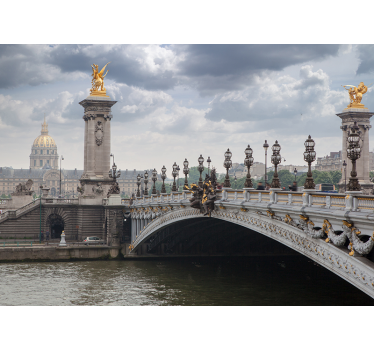 Tapisserie villes et pays vue du pont alexandre iii - TenStickers