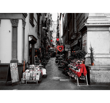 Tapisserie villes et pays charmantes fleurs de rue - TenStickers