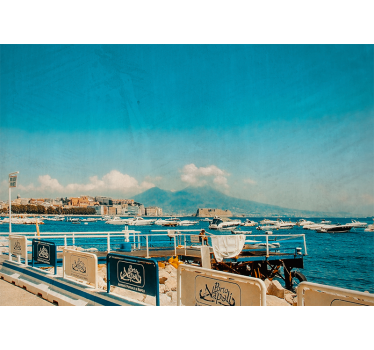 Tapisserie villes et pays perspective balnéaire de naples - TenStickers