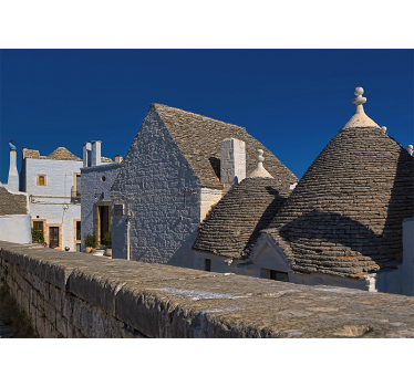 Tapisserie villes et pays toits de trulli - TenStickers