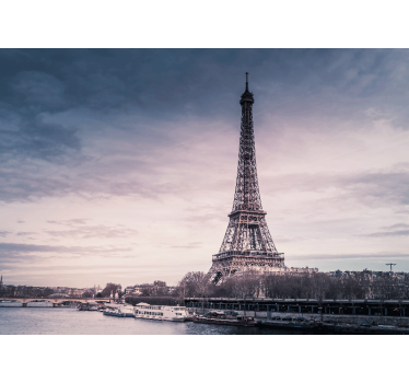 Tapisserie paris silhouette de la tour eiffel - TenStickers