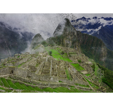 Tapisserie villes et pays machu picchu ruines - TenStickers