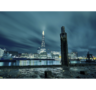 Tapisserie londres tour shard de nuit - TenStickers