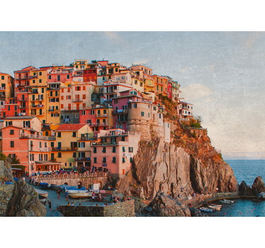 Tapisserie villes et pays communauté côtière vibrante - TenStickers