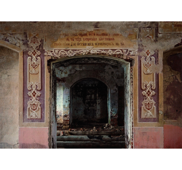 Tapisserie villes et pays architecture rétro abandonnée - TenStickers