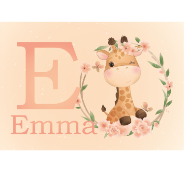 Tapisserie chambre enfant design girafe mignonne - TenStickers