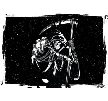 Tapisserie halloween illustration de la faucheuse - TenStickers