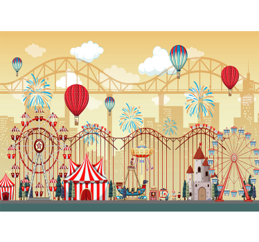 Tapisserie villes et pays scène de carnaval - TenStickers