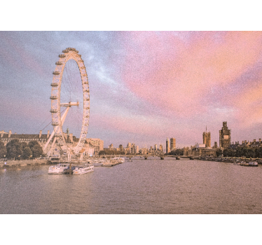 Tapisserie londres vue de la roue de londres - TenStickers