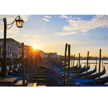 Photo murale nature Venise avec gondoles - TenStickers