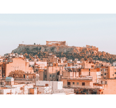 Tapisserie villes et pays paysage urbain d'athènes - TenStickers