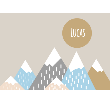 Tapisserie chambre enfant sommets de montagne - TenStickers